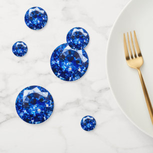 Blaues Sapphire-Kristallmuster Konfetti