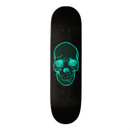 Blaues Schädel-Grafik-Skateboard für Jungen u. Skateboard