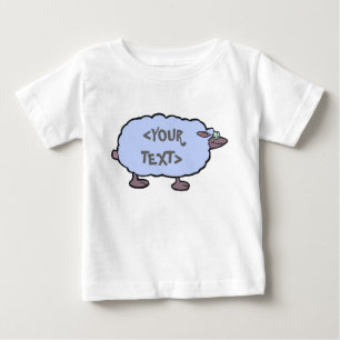 Blaues Schaf, <YOUR TEXT> Baby T-shirt