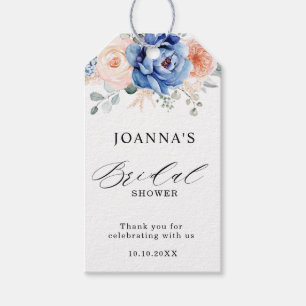 Blaues Schiefer Rosa Brautparty Geschenkanhänger