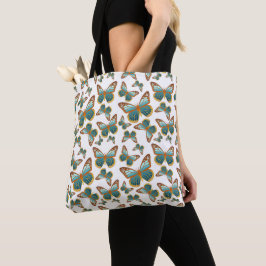 Blaues Schmetterlingsmuster Tasche