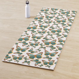 Blaues Schmetterlingsmuster Yogamatte