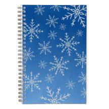 Blaues Schneeflocken-Notizbuch – Winter Ästhetik J