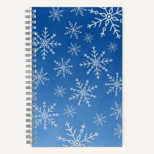 Blaues Schneeflocken-Notizbuch – Winter Ästhetik J Notizbuch