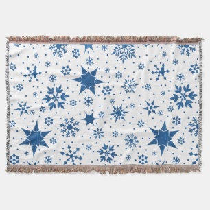Blaues Schneeflockenmuster Decke