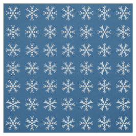 Blaues Schneeflockenmuster Stoff