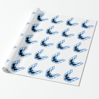 Blaues schreiendes Huhn-Packpapier glatt Geschenkpapier