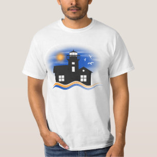 Blaues Schwarz-und T-Shirt