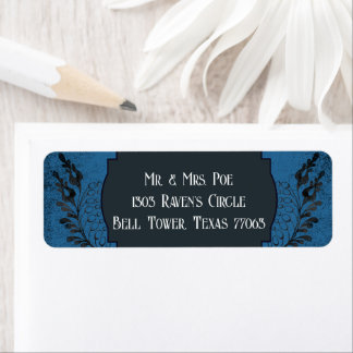 Blaues & schwarzes gothisches Vintage-Design