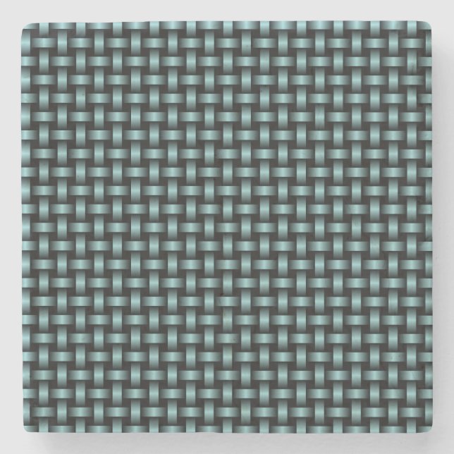 Blaues, schwarzes Muster Steinuntersetzer (Vorderseite)