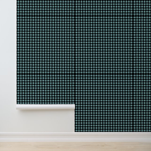 Blaues, schwarzes Muster Tapete (Anwendung)