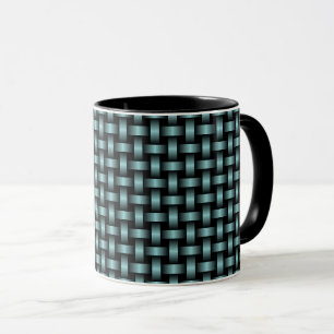 Blaues, schwarzes Muster Tasse
