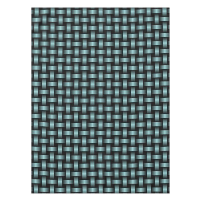 Blaues, schwarzes Muster Tischdecke (Vorderseite)