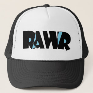 Blaues Schwarzes Rawr Hut Truckerkappe