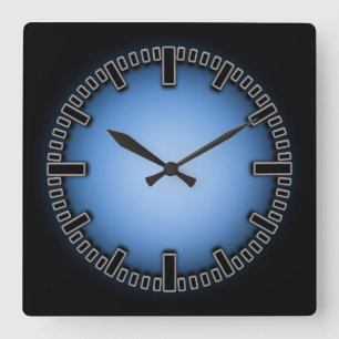 Blaues Schwarzes verblassen zahllose Wanduhr