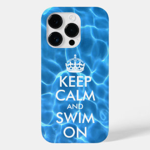 Blaues Schwimmbad Wasser Behalte ruhig und schwimm Case-Mate iPhone 14 Pro Hülle