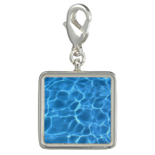 Blaues Schwimmbadmuster Charm