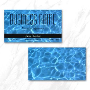 Blaues Schwimmbadmuster Visitenkarte
