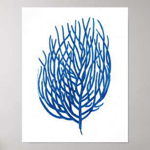Blaues Seekorallenroter Kunstdruck # Poster