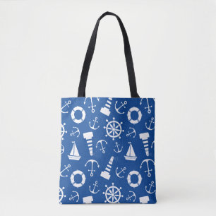 Blaues Seemuster Tasche