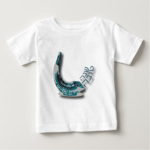 Blaues Shofer Shana Tova Baby T-shirt