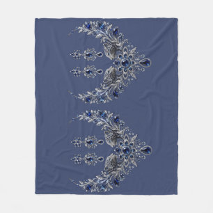 Blaues Silber-Tiger-Kristall-Schmuckset Fleecedecke
