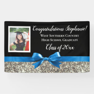 Blaues silbernes banner