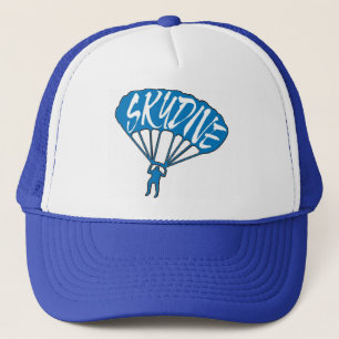 Blaues Skydiv-Fanatisches Logo Truckerkappe