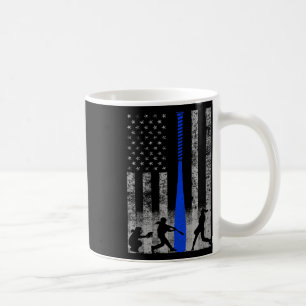 Blaues Softll-Flag-Shirt - Blaues T-Softll-Flag Kaffeetasse