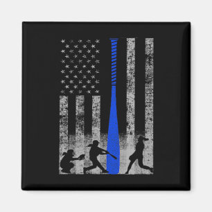 Blaues Softll-Flag-Shirt - Blaues T Softll Flag Magnet