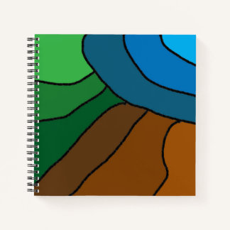 Blaues Sonnenaufgang Notizbuch