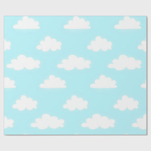 Blaues Sonniges Tag Design Geschenkpapier