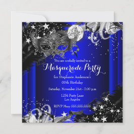 Blaues Sparkle Magisches Party Einladung