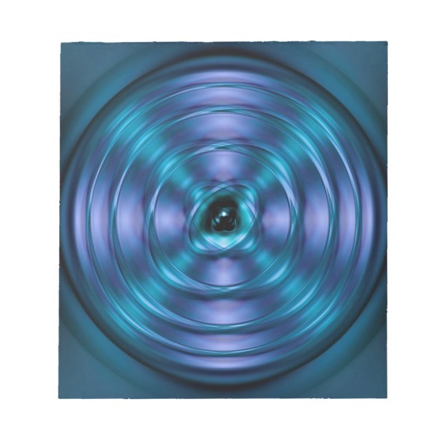 Blaues Spinnatom Notizblock (Vorderseite)