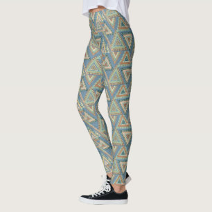 Blaues Stammes- indisches Muster Geos X   im Leggings
