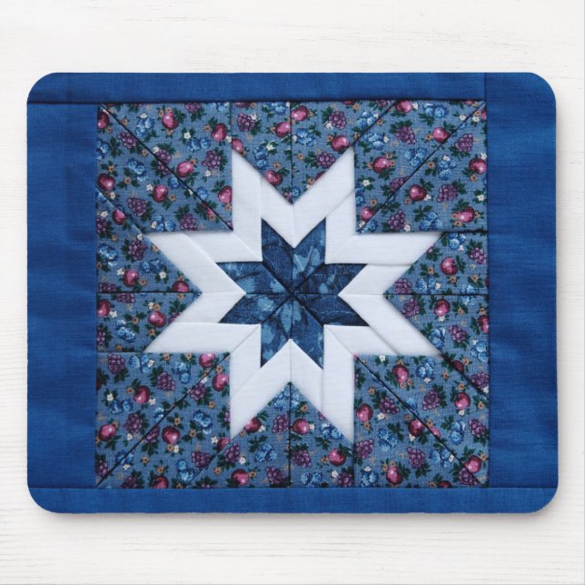 blaues Steppdeckenstern mousepad (Vorne)