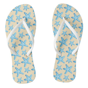 Blaues Sternfisch-Muster Flip Flops