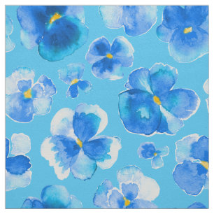 Blaues Stiefmütterchen Stoff