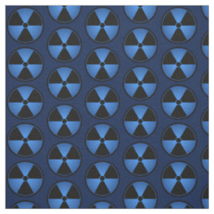 Blaues Strahlungssymbol Stoff