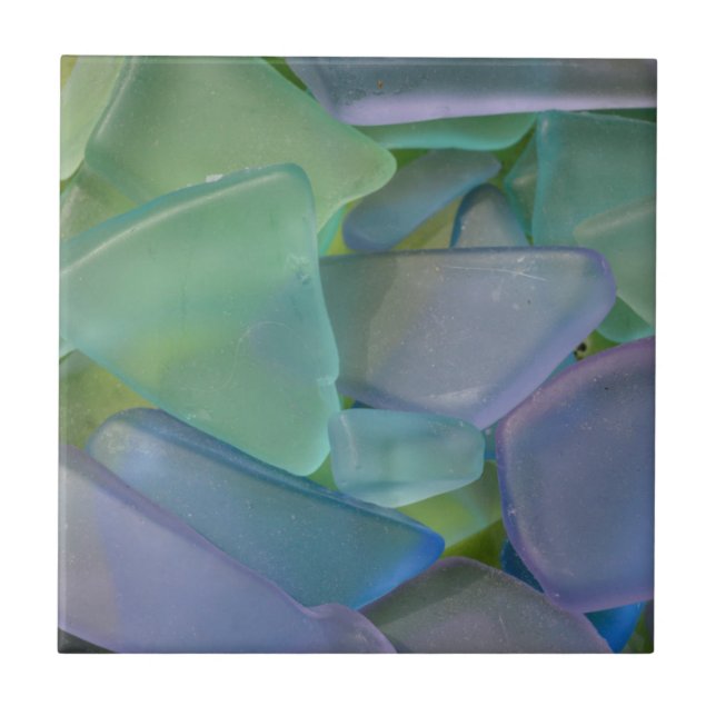 Blaues Strandglas, Alaska Fliese (Vorderseite)
