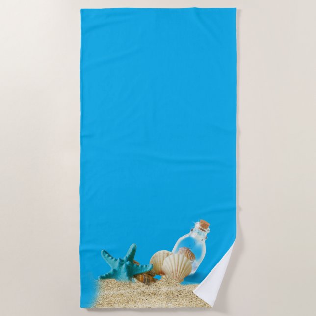 Blaues Strandtuch (Vorderseite)