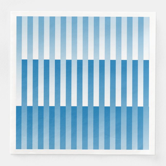 Blaues Streifen-Muster Serviette (Vorderseite)
