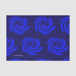 Blaues Strudel-Seidenpapier Seidenpapier
