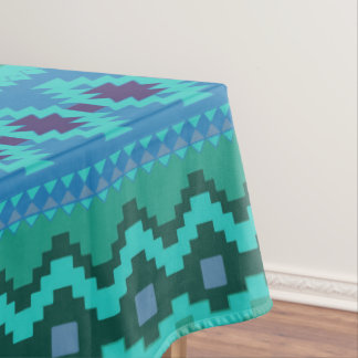 Blaues Südwestmuster - Western abstrakte Kunst Tischdecke