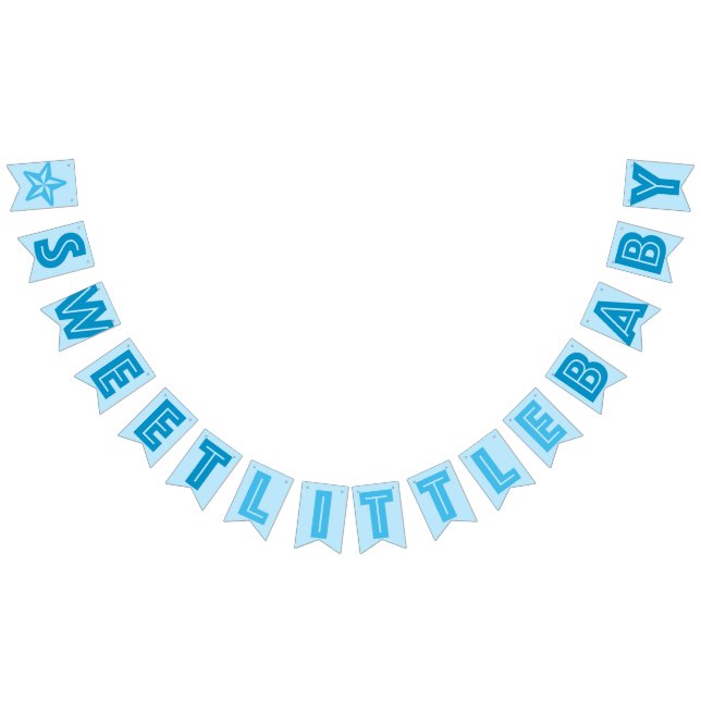 BLAUES ☆ SÜSSES KLEINES BABY ☆ JUNGEN-ZEICHEN WIMPELKETTE (Alle)