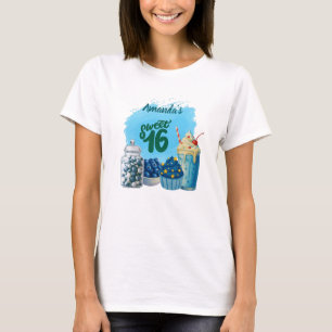 Blaues Sweet Sixteen T-Shirt