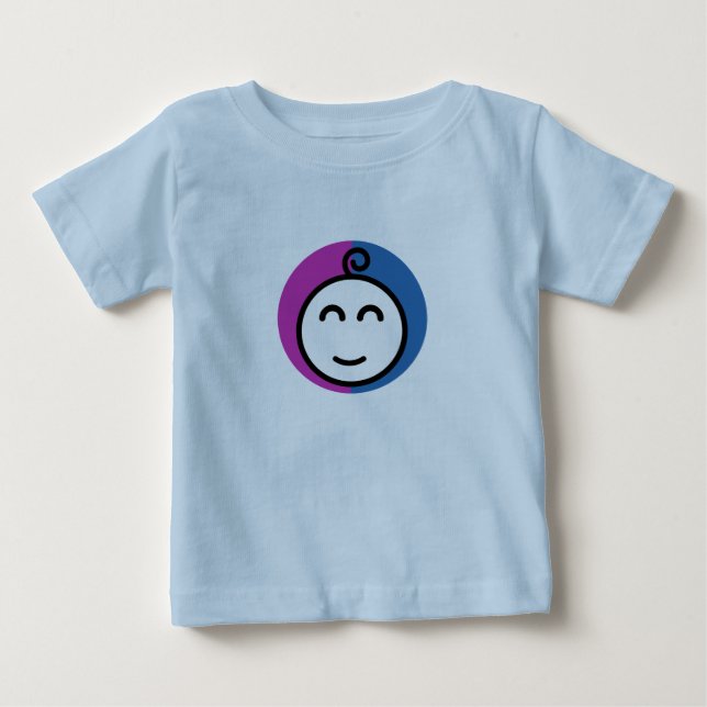 Blaues T-Shirt Baby (0-24 Monate) (Vorderseite)