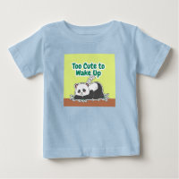 Blaues T-Shirt Panda Cartoon für 6–12 Monate alte