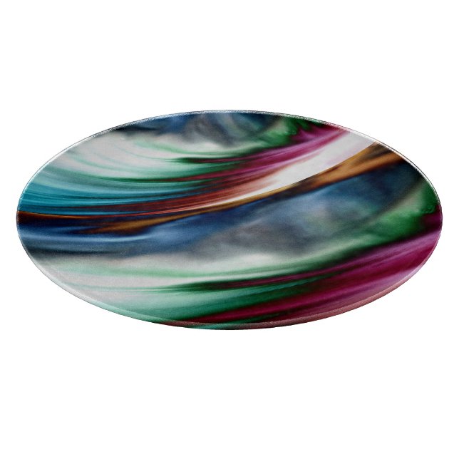 Blaues Tal Whirlwind Regenbogen Schneidebrett (Ecke)