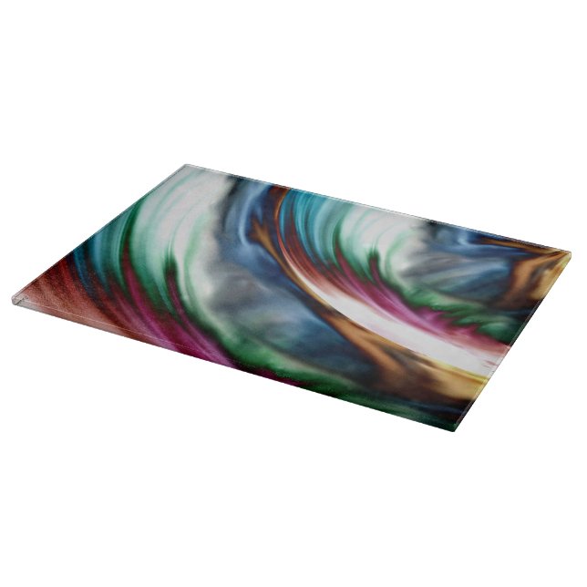 Blaues Tal Whirlwind Regenbogen Schneidebrett (Ecke)